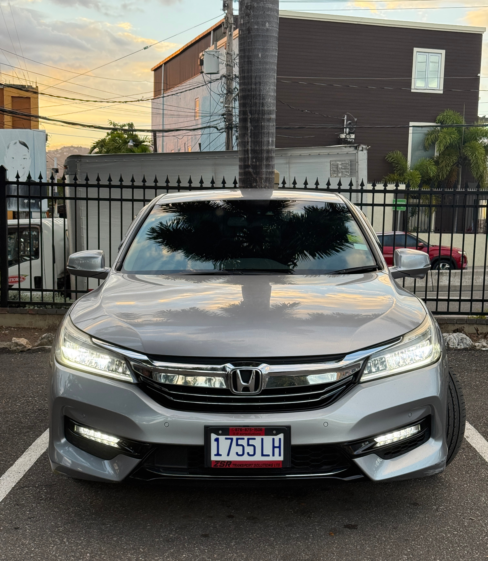 Silver Honda Accord rental — side profile